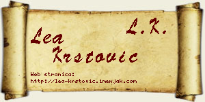 Lea Krstović vizit kartica